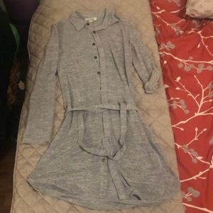 Button up cardigan with waist tie